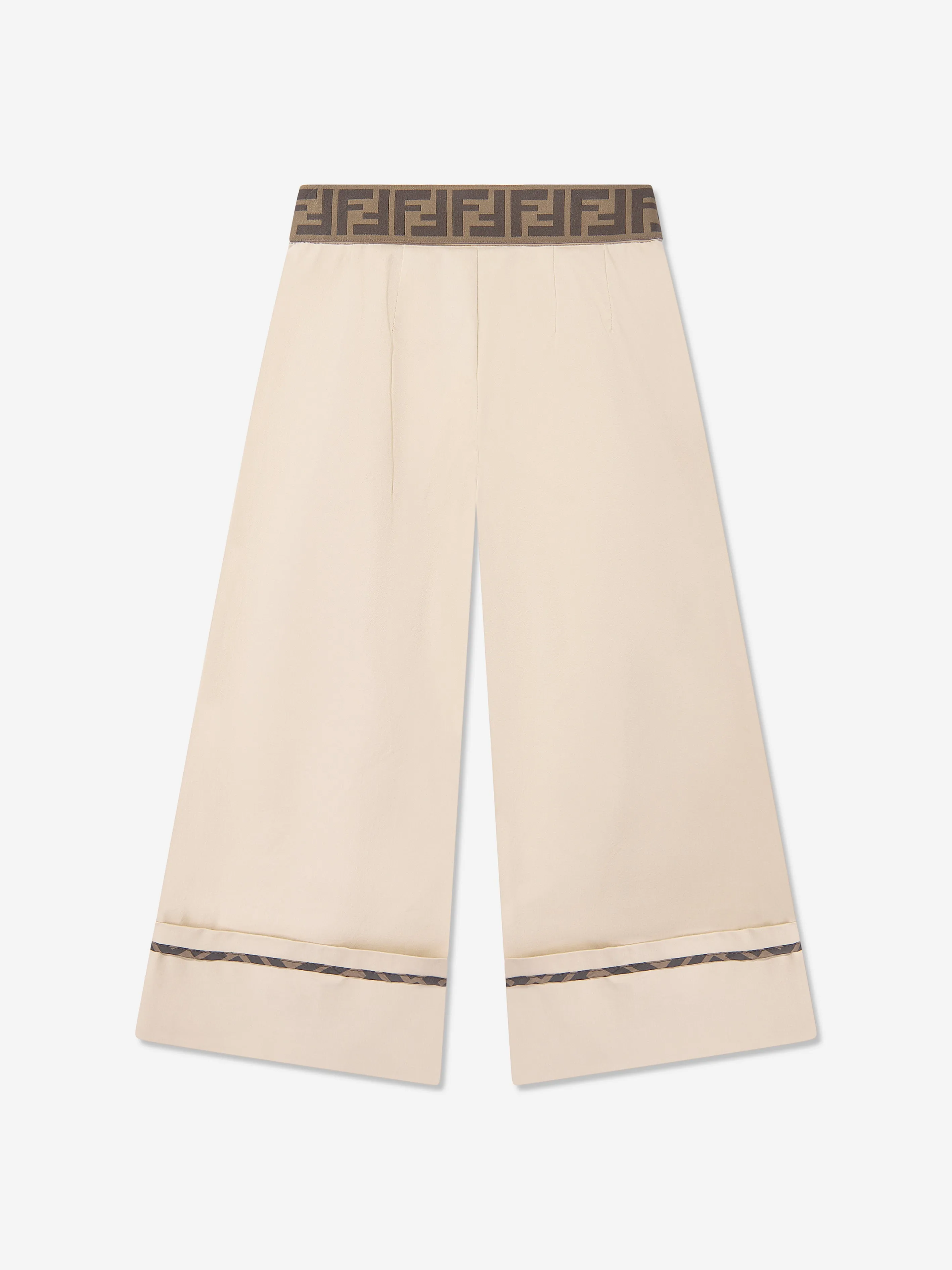 Mädchen Stretch-Gabardine-Hose in Beige