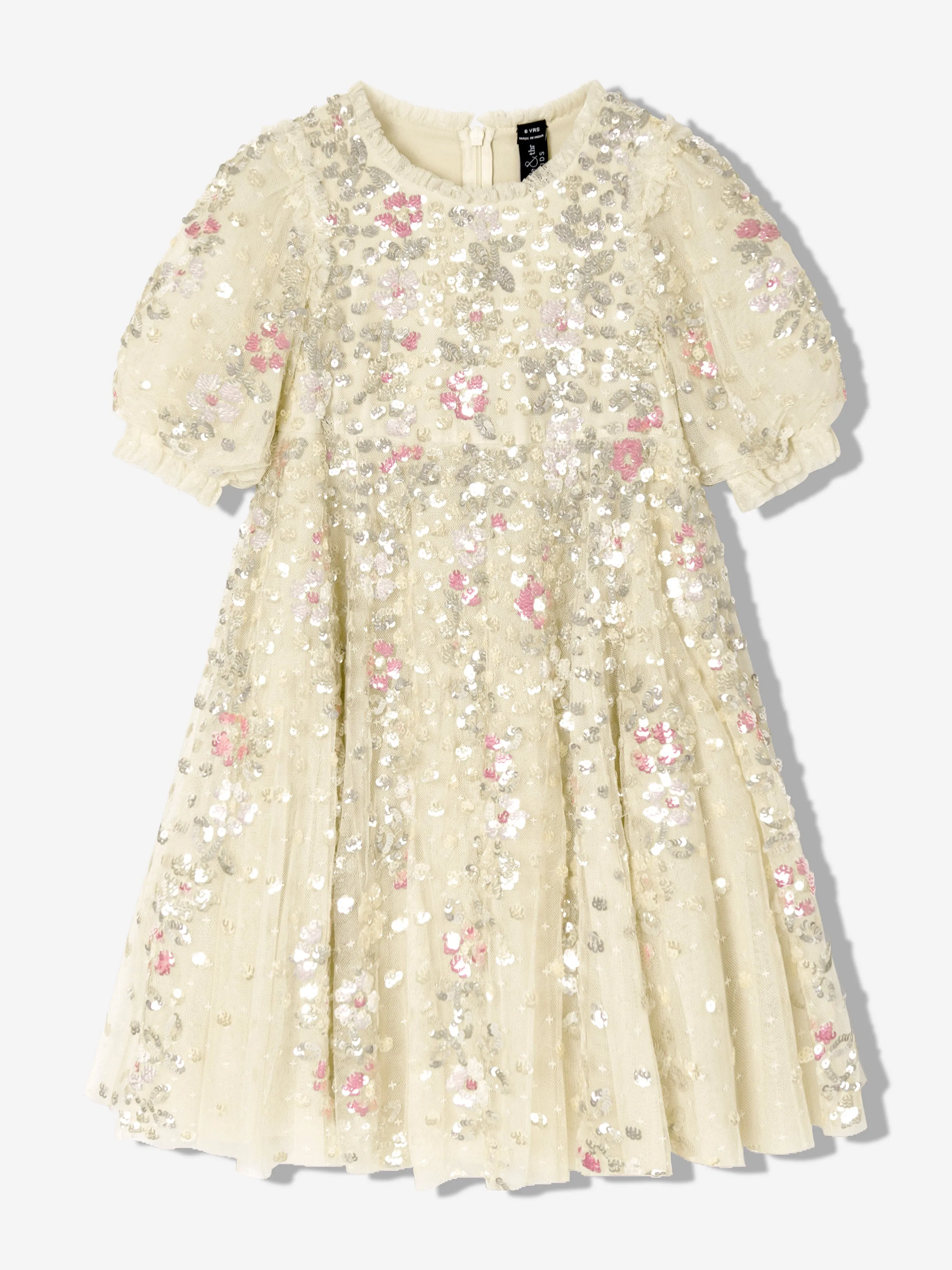 Mädchen Tüll Konfetti-Kleid in Gelb