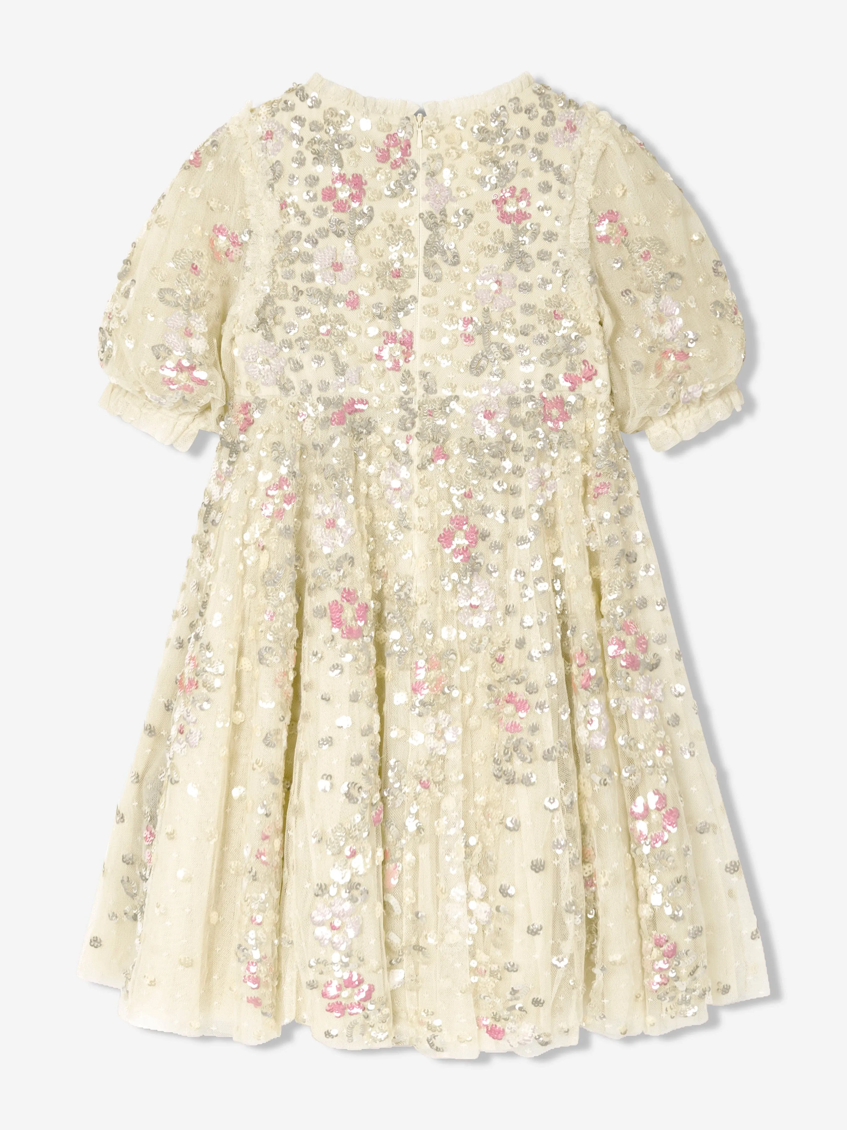 Mädchen Tüll Konfetti-Kleid in Gelb