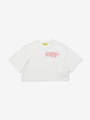 Mädchen Typ Grafik Boxy T-Shirt in Weiß