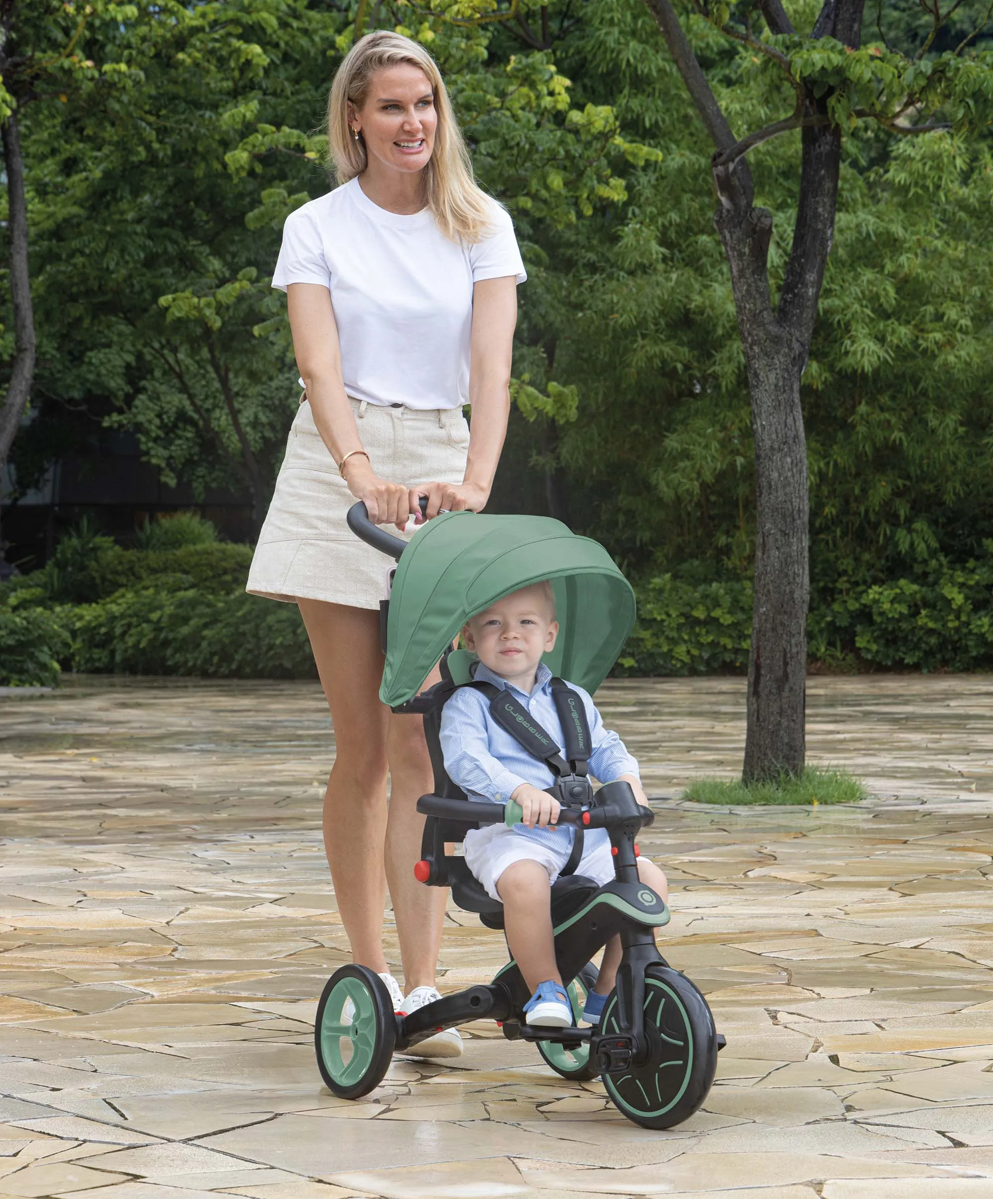 Globber Explorer Klappbares 4-in-1 Dreirad - Olive