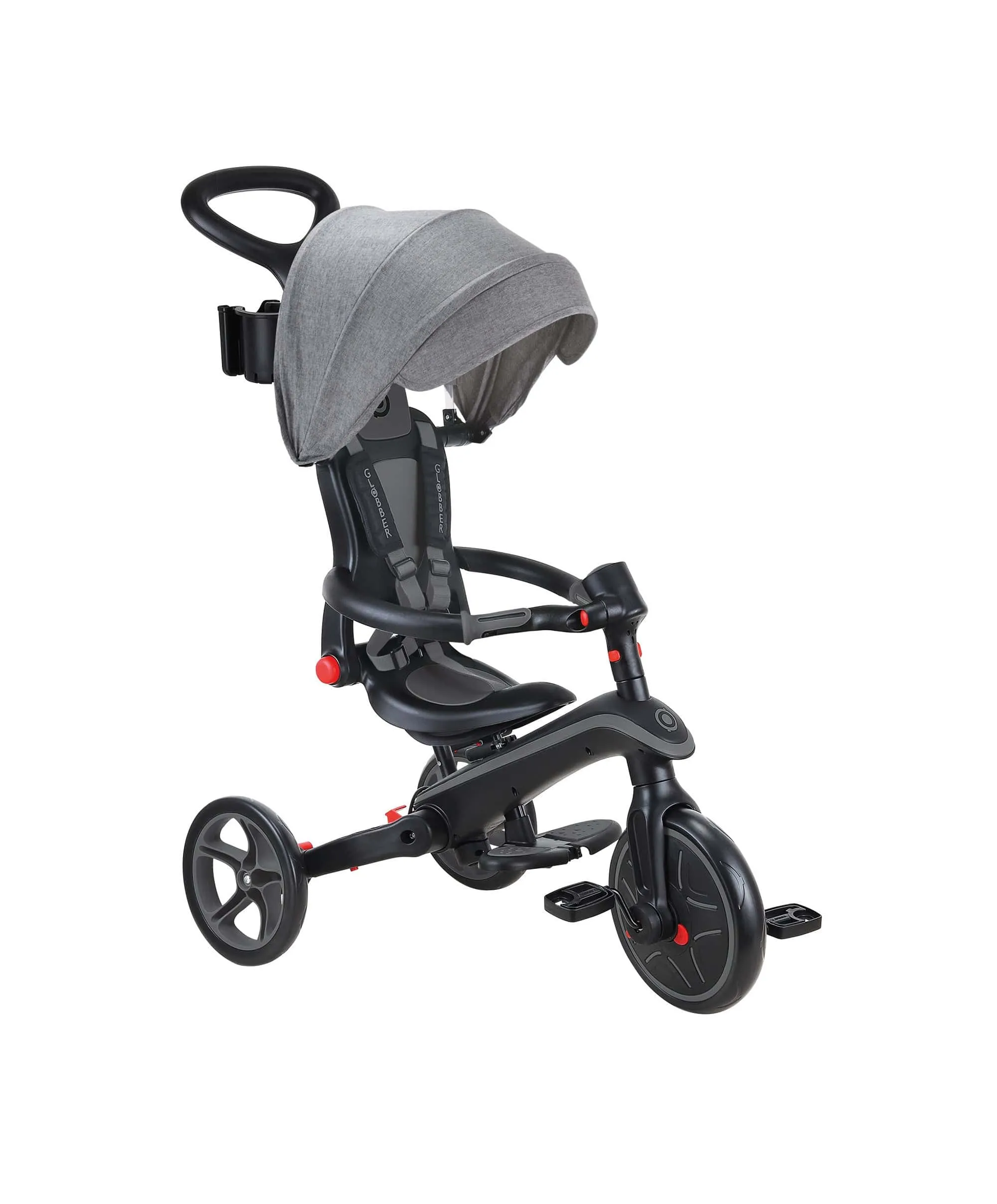 Globber Explorer Dreirad faltbar 4 in 1 - Schwarz