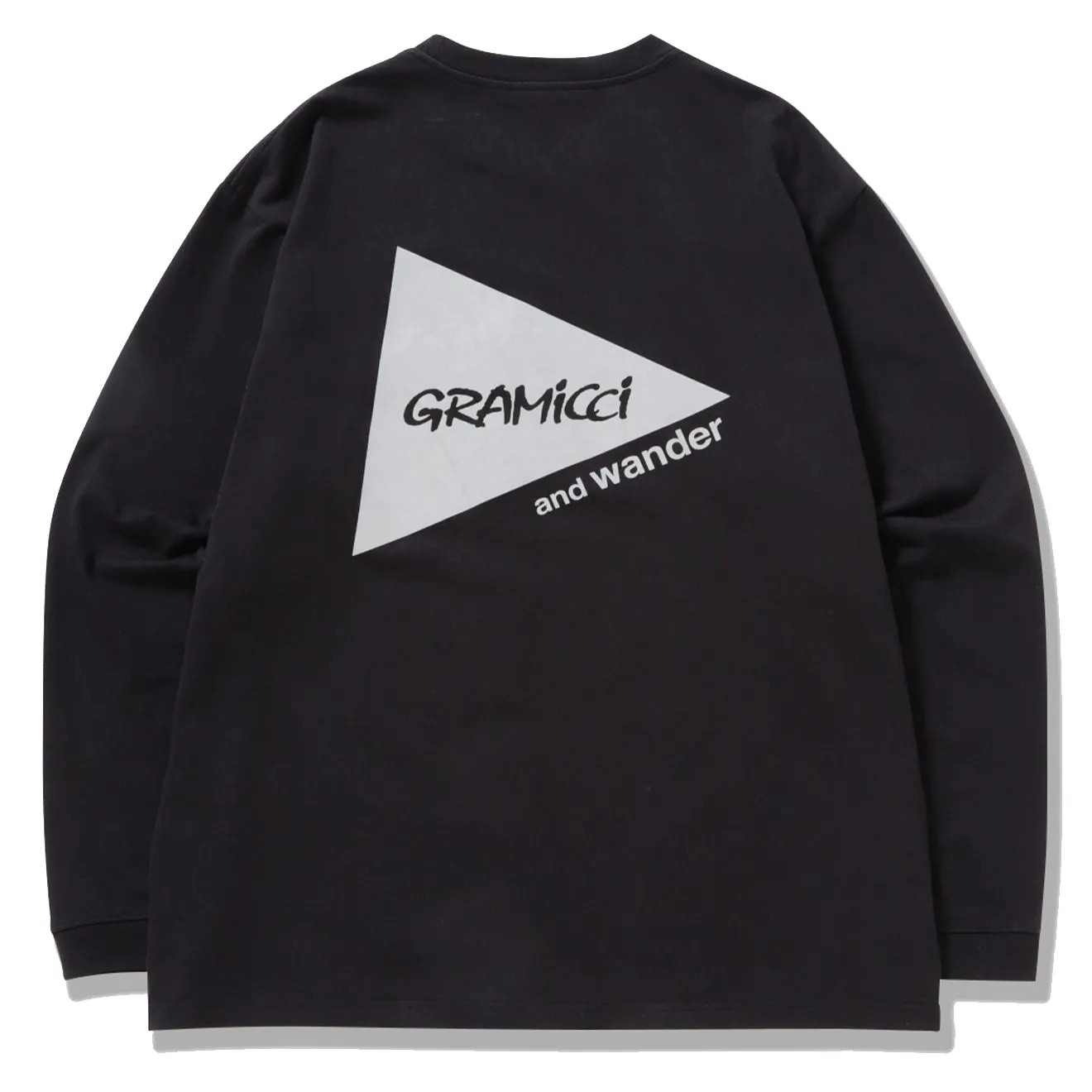 Gramicci x And Wander Rückendruck Langarm-Shirt Schwarz