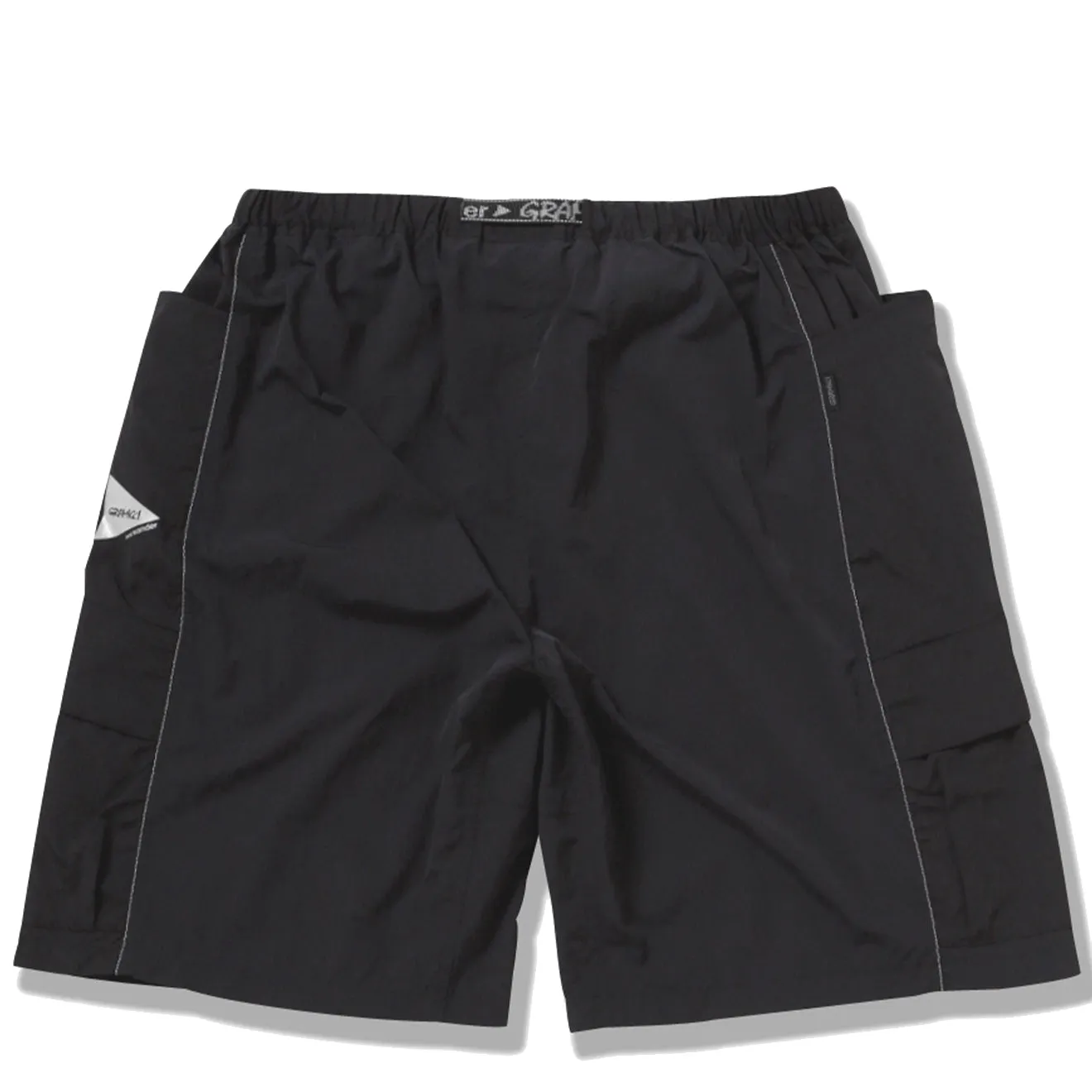 Gramicci x And Wander Patchwork Wind Short Schwarz