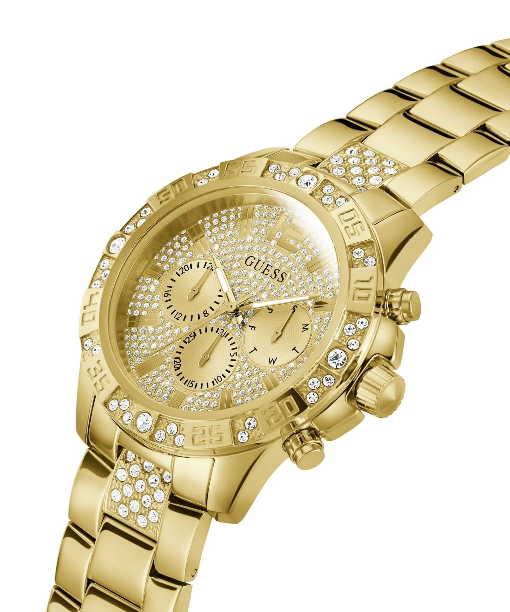 Guess Herren Majestic Gold Ton Edelstahl Uhr GW0796G2