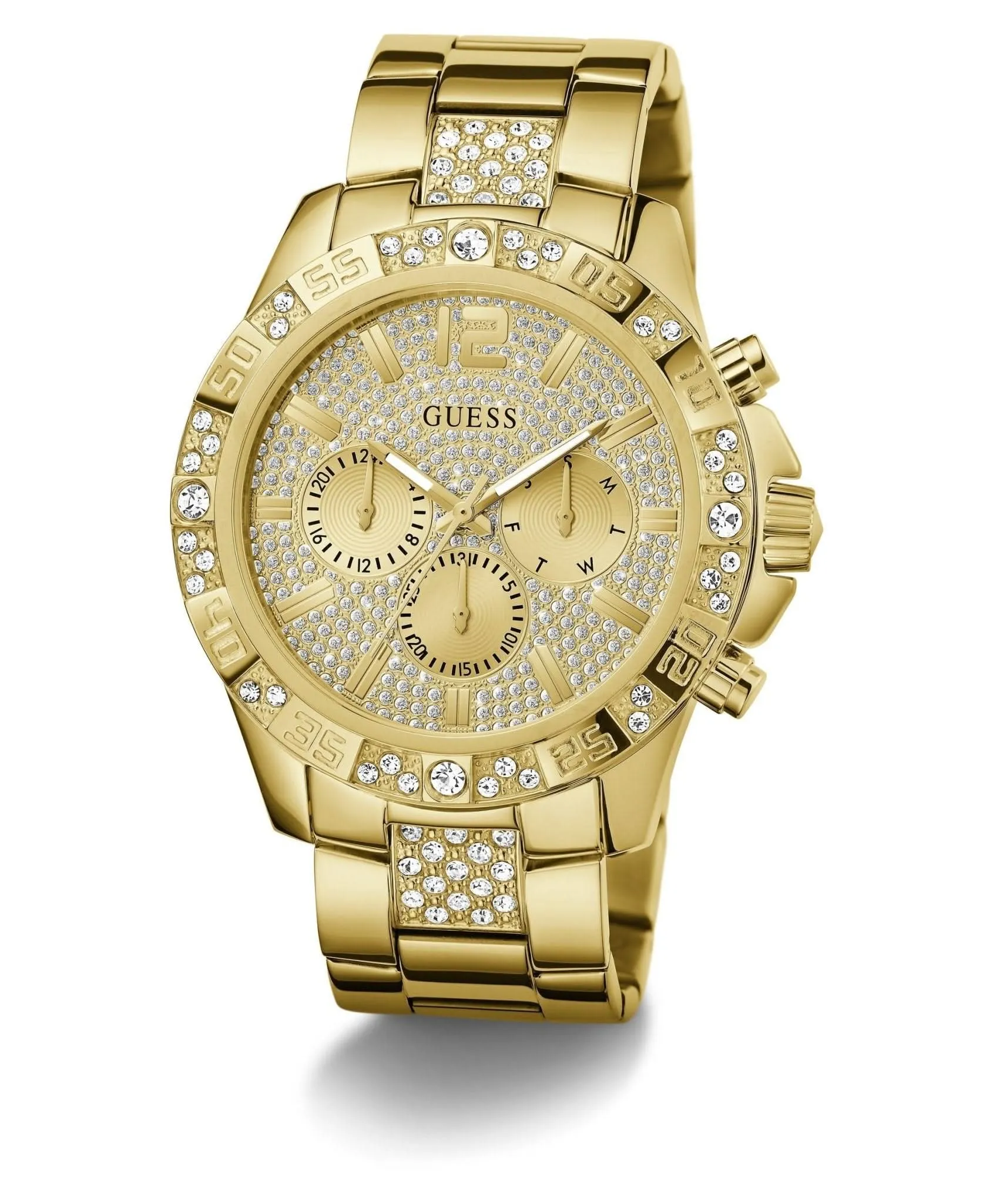 Guess Herren Majestic Gold Ton Edelstahl Uhr GW0796G2