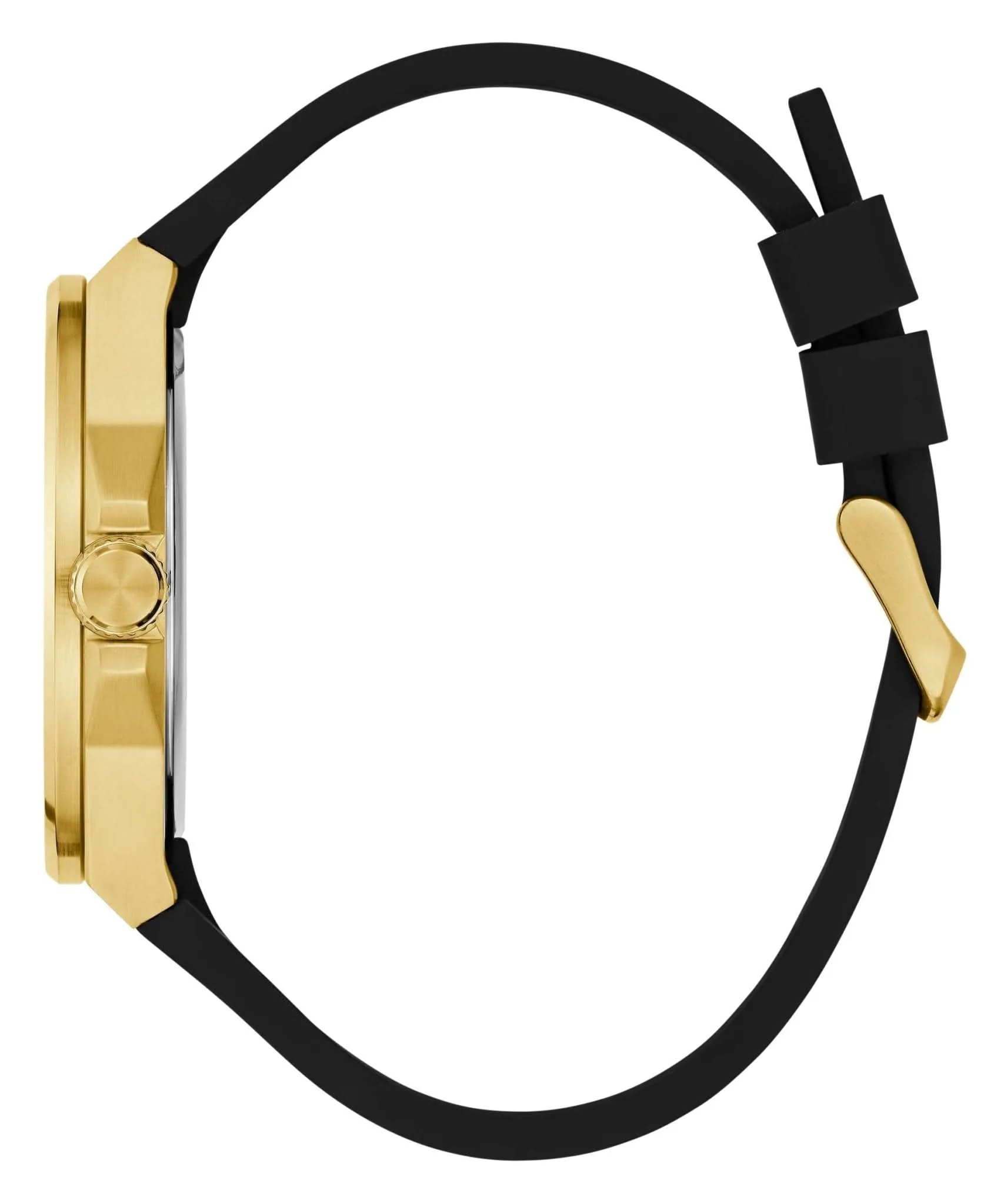 Guess Herren Vinyl Goldton Silikonuhr GW0790G1