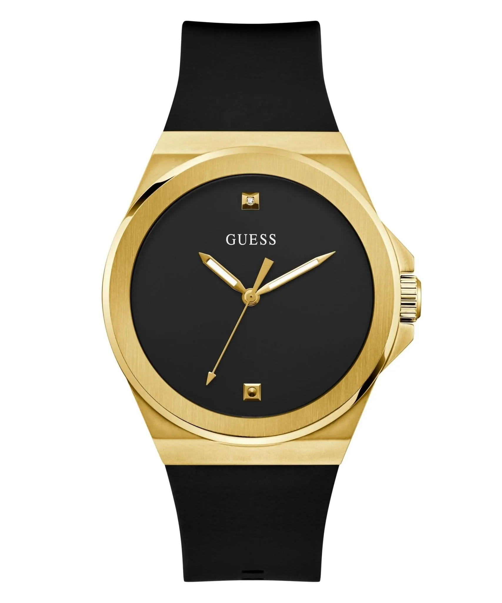 Guess Herren Vinyl Goldton Silikonuhr GW0790G1