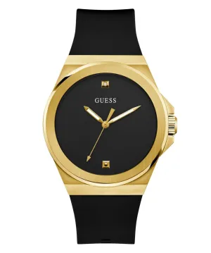 Guess Herren Vinyl Goldton Silikonuhr GW0790G1