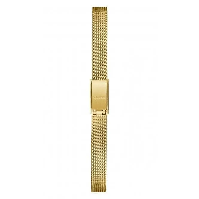Guess Damen Grace Edelstahl-Mesh Armbanduhr in Goldton GW0400L2