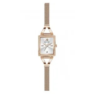 Guess Ladies Grace Edelstahl-Mesh Armbanduhr in Roségold GW0400L3