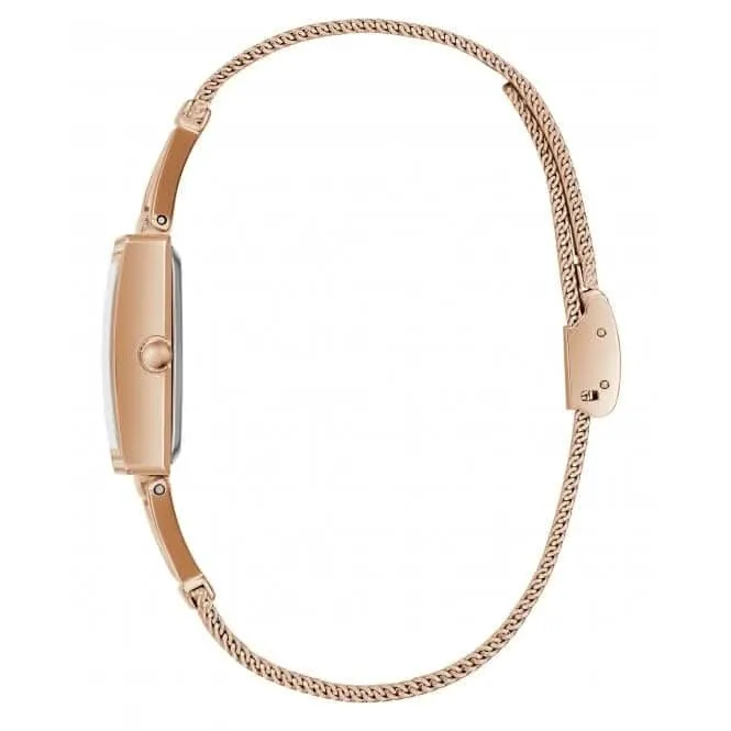 Guess Ladies Grace Edelstahl-Mesh Armbanduhr in Roségold GW0400L3