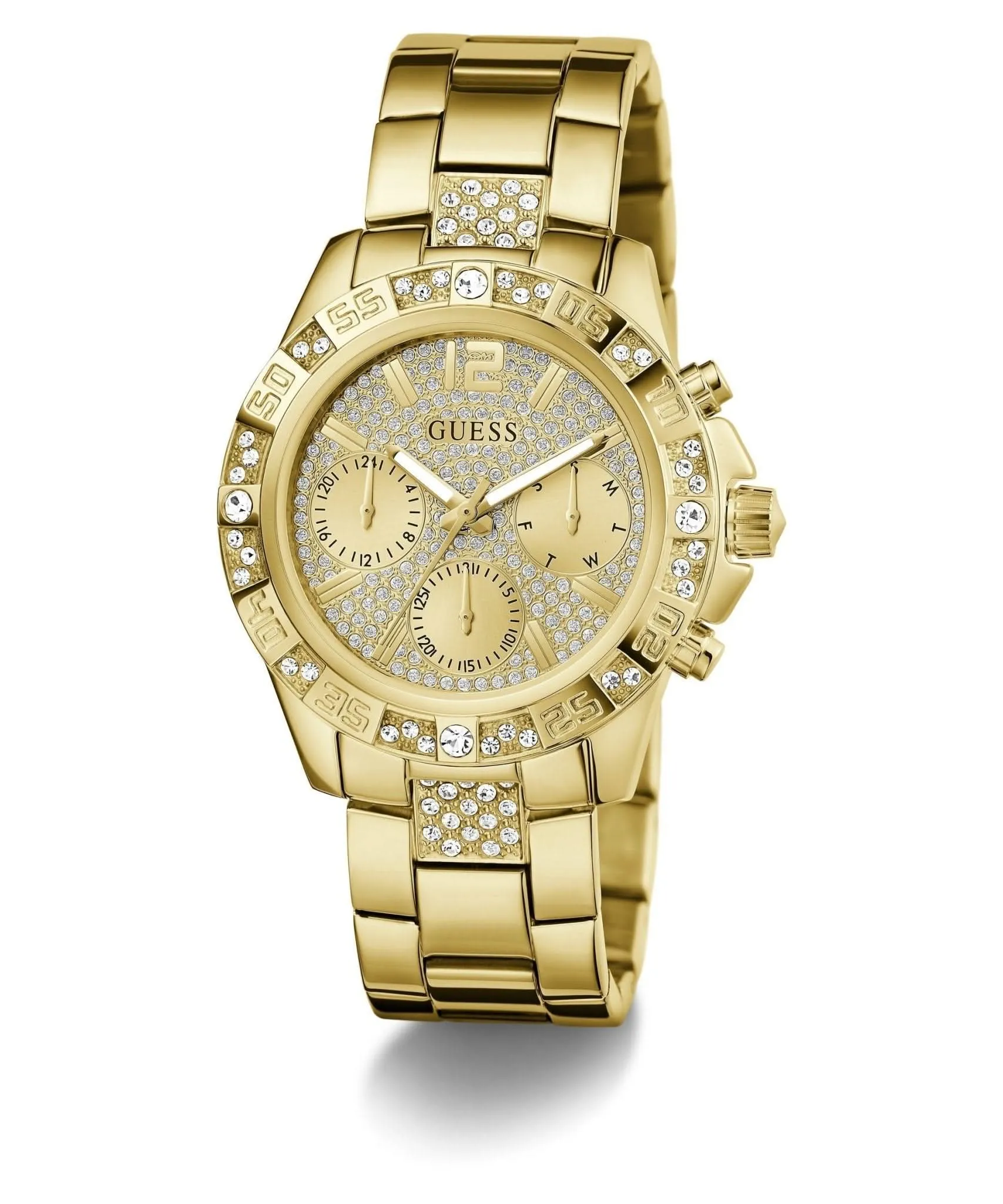 Guess Ladies Majesty Goldfarbene Edelstahl-Uhr GW0771L2