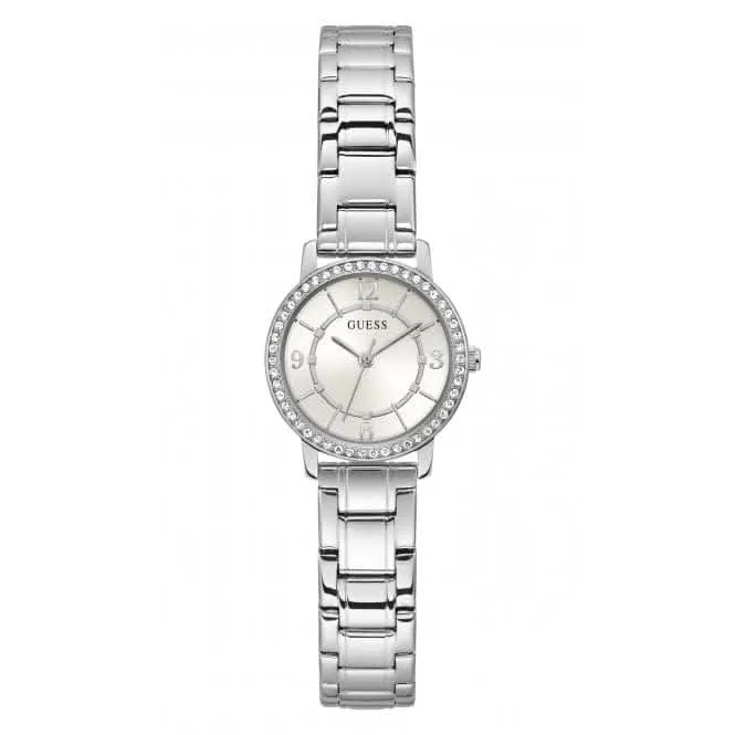 Guess Damen Melody Edelstahl Silber Armbanduhr GW0468L1