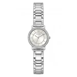 Guess Damen Melody Edelstahl Silber Armbanduhr GW0468L1