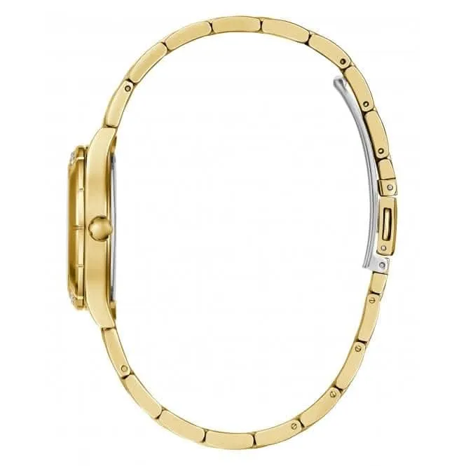 Guess Damen Piper Edelstahl Uhr in Goldton GW0413L2