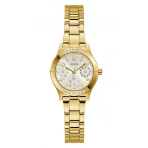 Guess Damen Piper Edelstahl Uhr in Goldton GW0413L2
