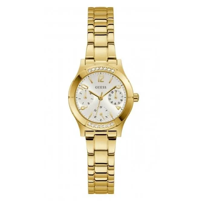 Guess Damen Piper Edelstahl Uhr in Goldton GW0413L2