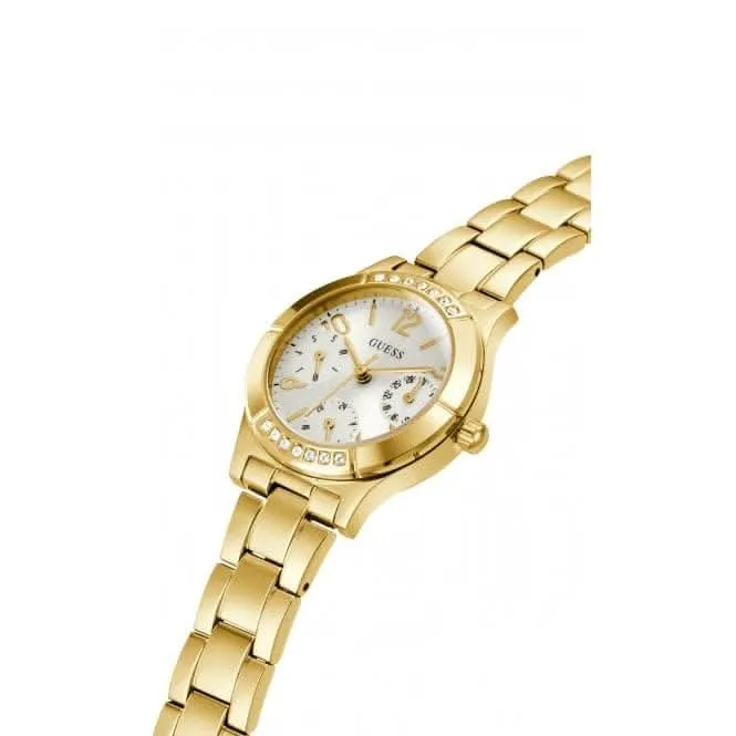 Guess Damen Piper Edelstahl Uhr in Goldton GW0413L2