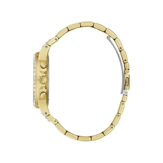 Guess Moonlight Damen Sport Uhr Gold Edelstahl GW0320L2