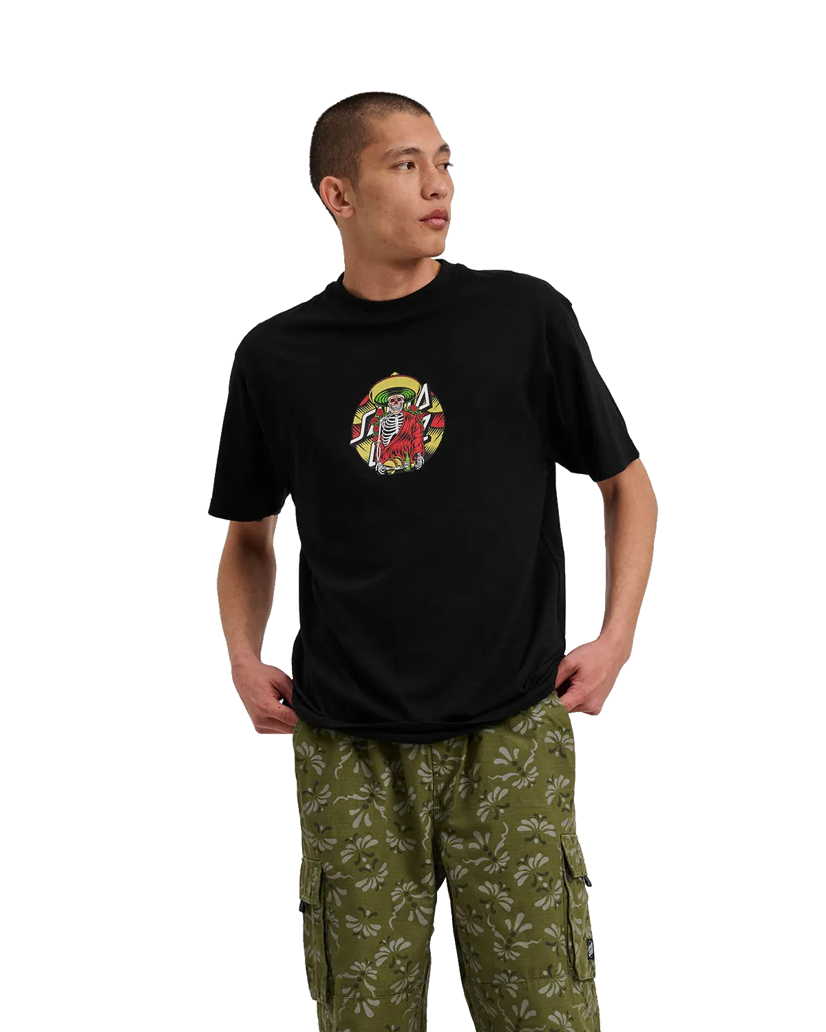 Guzman Dining Dot T-Shirt in Schwarz