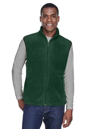 Harriton Herren-Pill-resistente Fleece-Weste mit Vollreißverschluss - Jägergrün