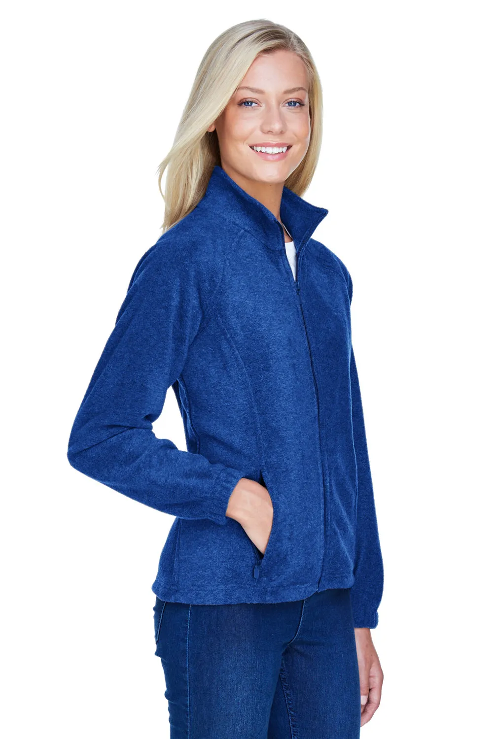 Harriton Damen Pill Resistant Fleece Full-Zip Jacke - Echtes Königsblau