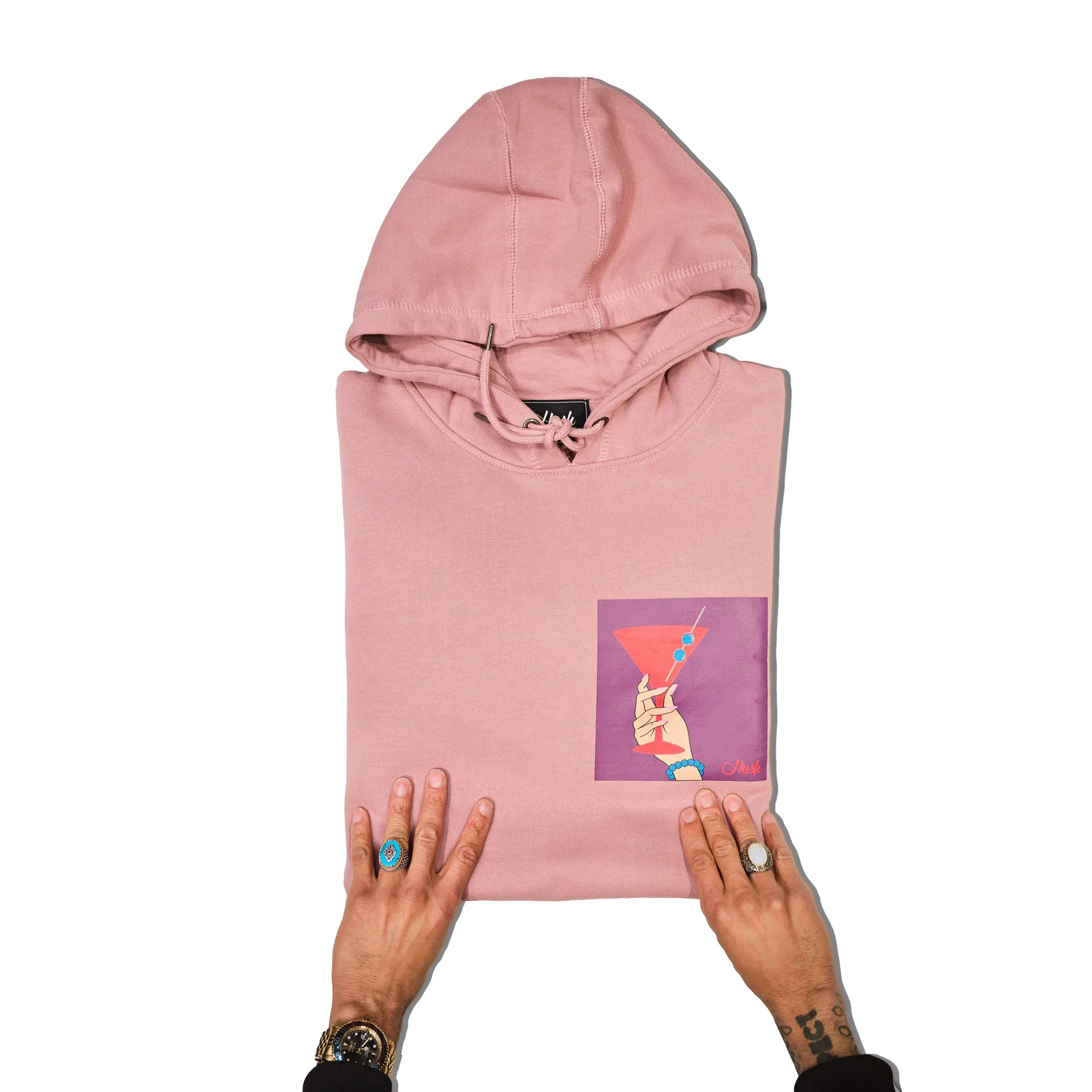 HUSH PINK MARTINI KAPUZENPULLOVER