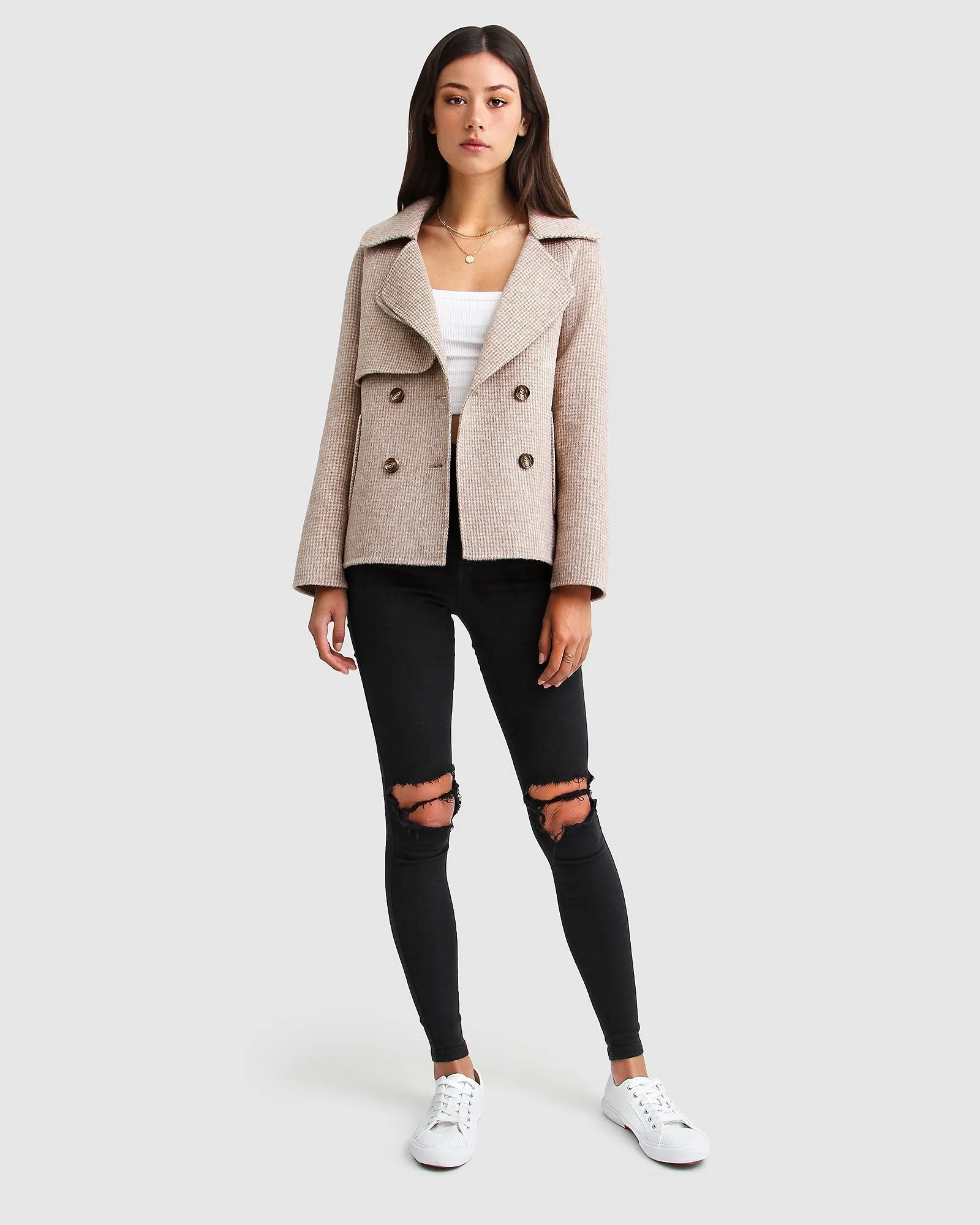 I'm Yours Wollmischung Peacoat - Beige
