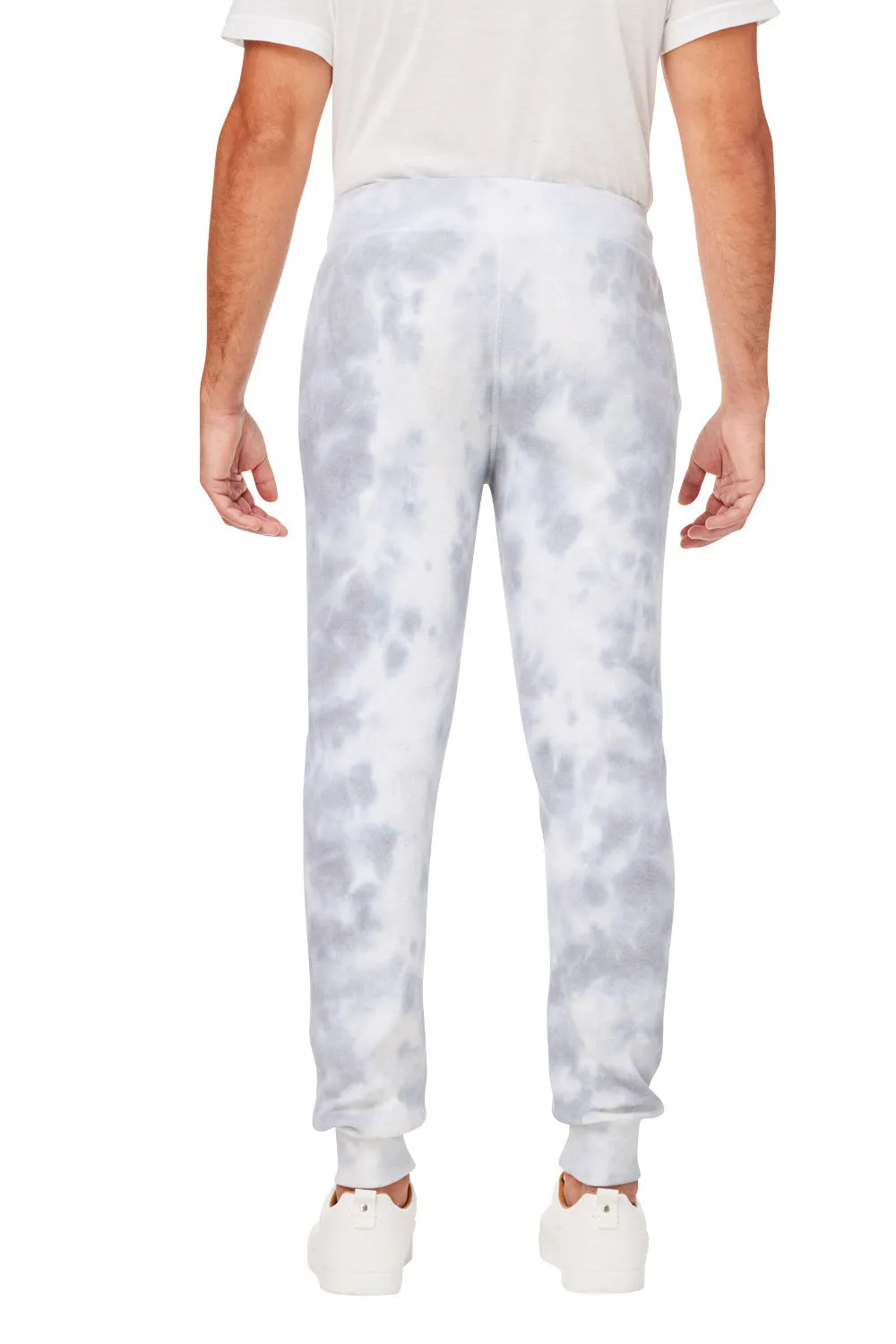 J America Herren Jogginghose mit Tie-Dye-Fleece und Taschen - Grau