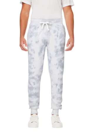 J America Herren Jogginghose mit Tie-Dye-Fleece und Taschen - Grau
