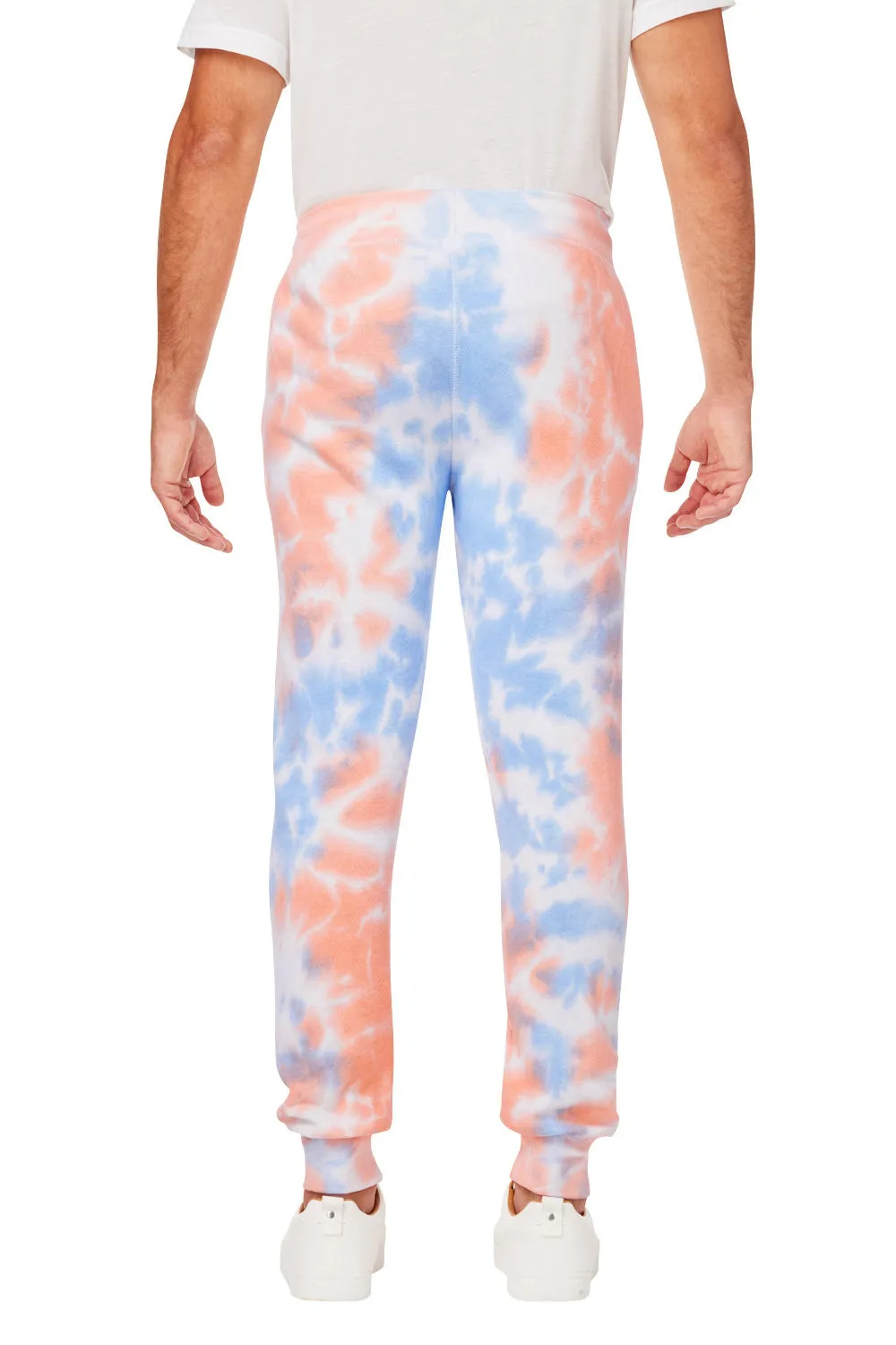 J America Herren Jogginghose mit Tie-Dye-Fleece und Taschen - Sonnenuntergang