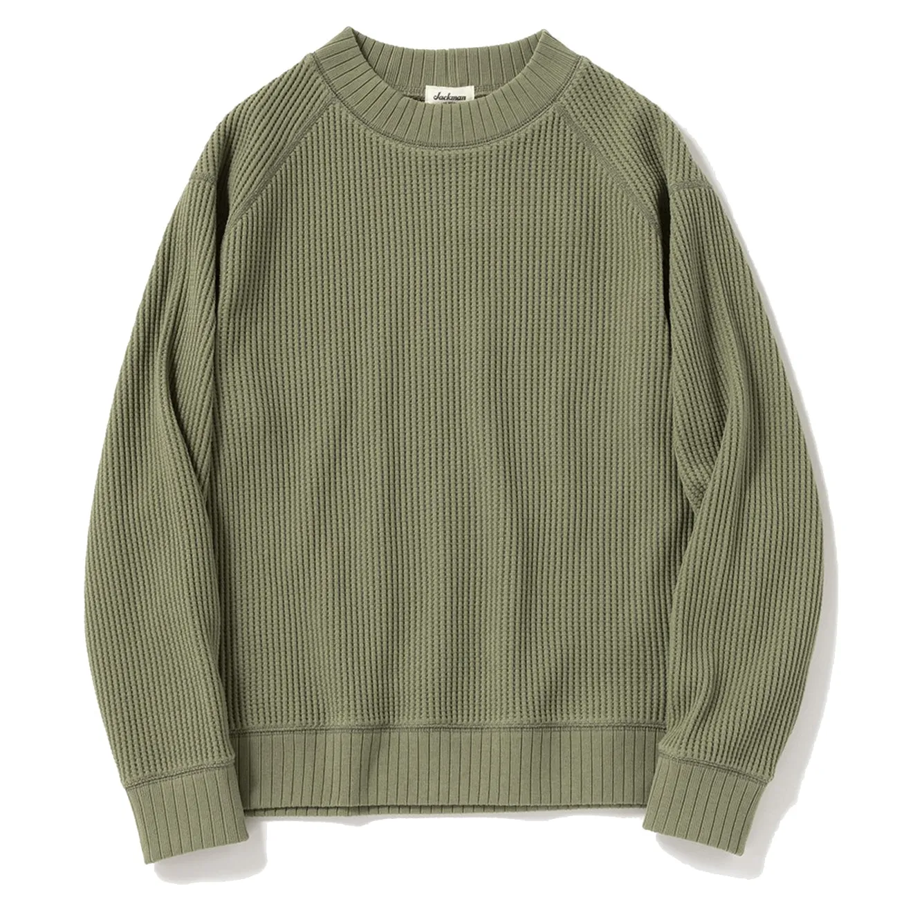 Jackman Waffle Midneck Olive