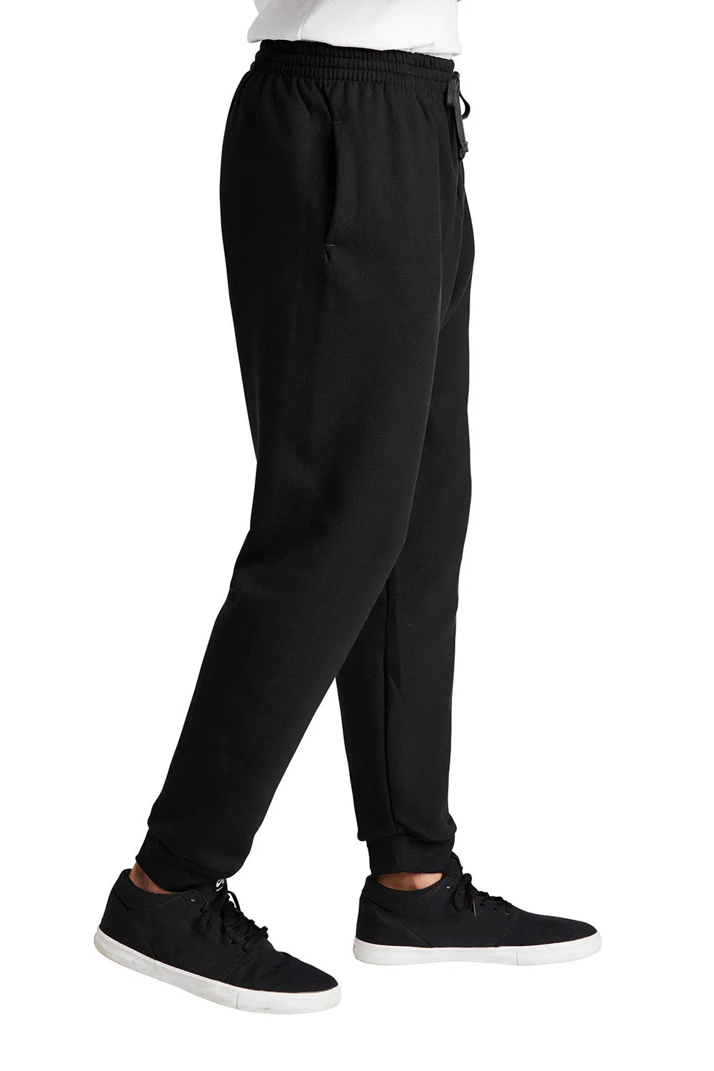 Jerzees Herren NuBlend Fleece Jogger Sweatpants mit Taschen - Schwarz/Heather Charcoal Grau