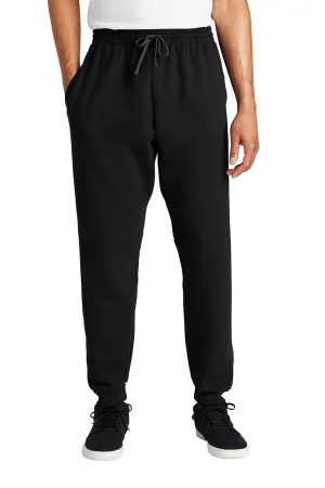 Jerzees Herren NuBlend Fleece Jogger Sweatpants mit Taschen - Schwarz/Heather Charcoal Grau