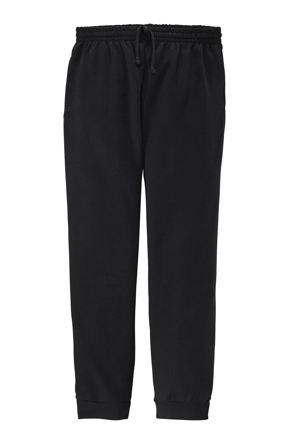 Jerzees Herren NuBlend Fleece Jogger Sweatpants mit Taschen - Schwarz/Heather Charcoal Grau