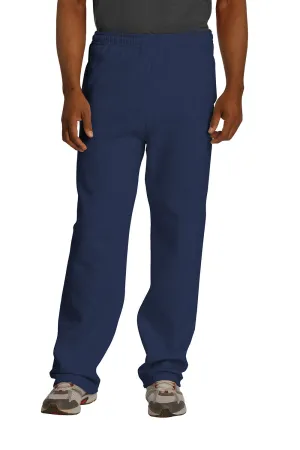 Jerzees Herren NuBlend pillingresistente Fleece-Jogginghose mit offenem Bund und Taschen - Marineblau
