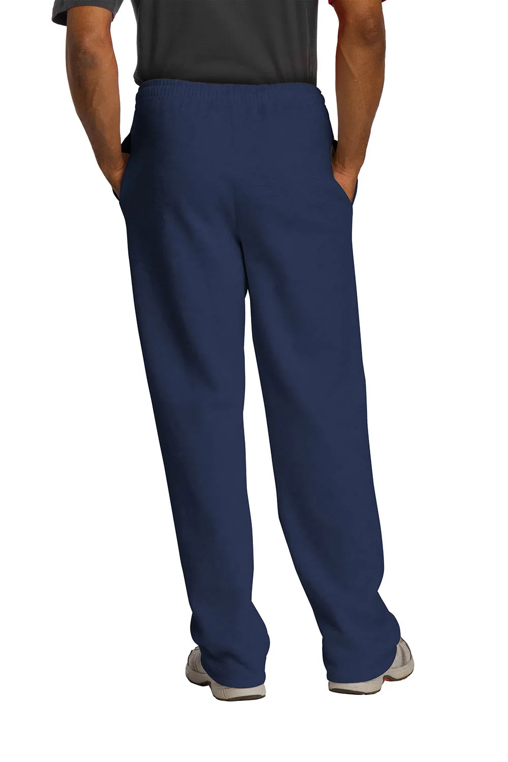 Jerzees Herren NuBlend pillingresistente Fleece-Jogginghose mit offenem Bund und Taschen - Marineblau