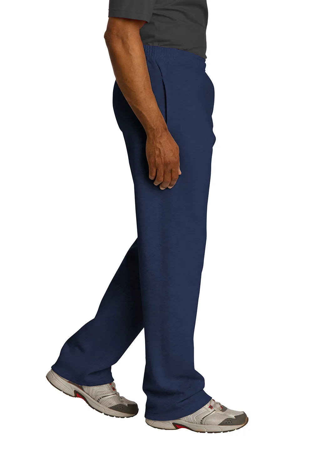 Jerzees Herren NuBlend pillingresistente Fleece-Jogginghose mit offenem Bund und Taschen - Marineblau