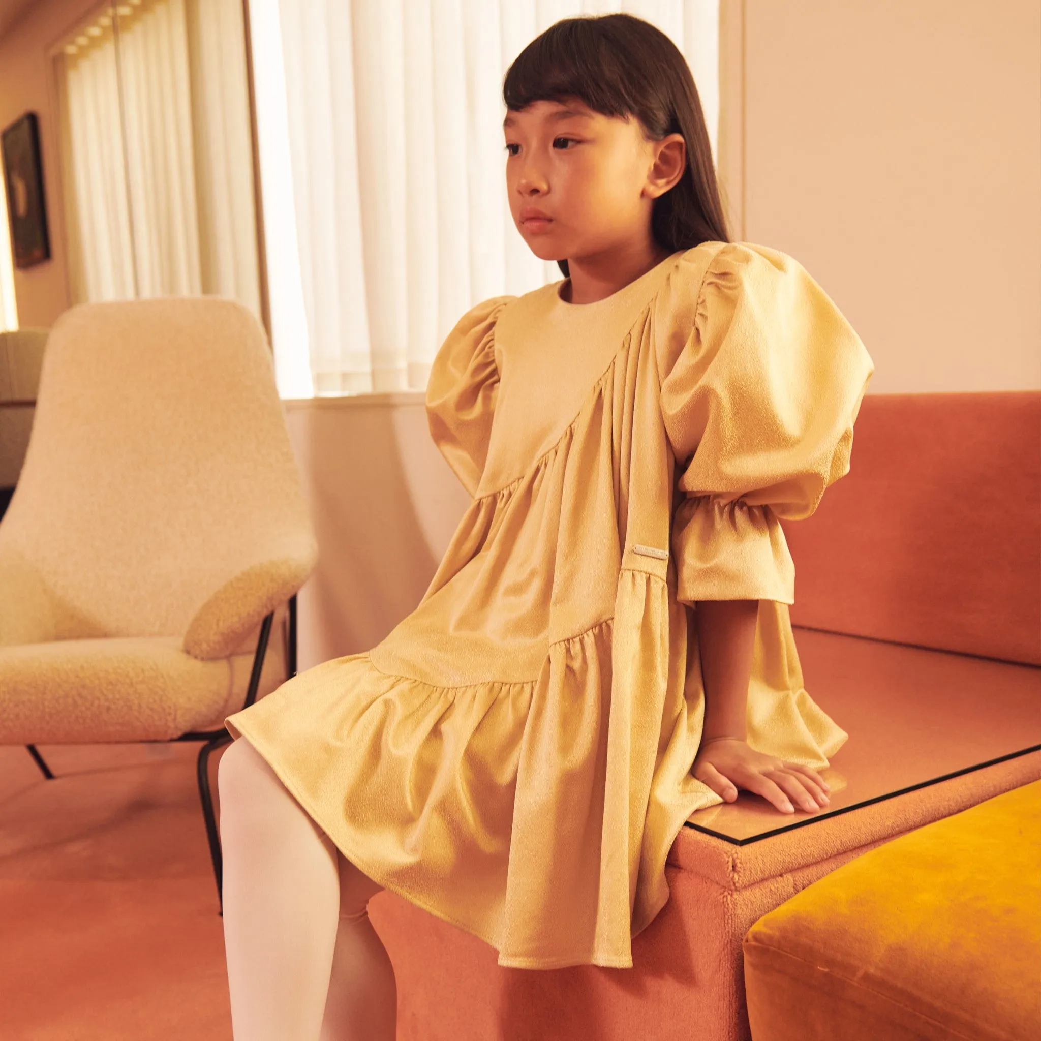 Jessie And James Mädchen Avery Glitzer Kleid in Gold
