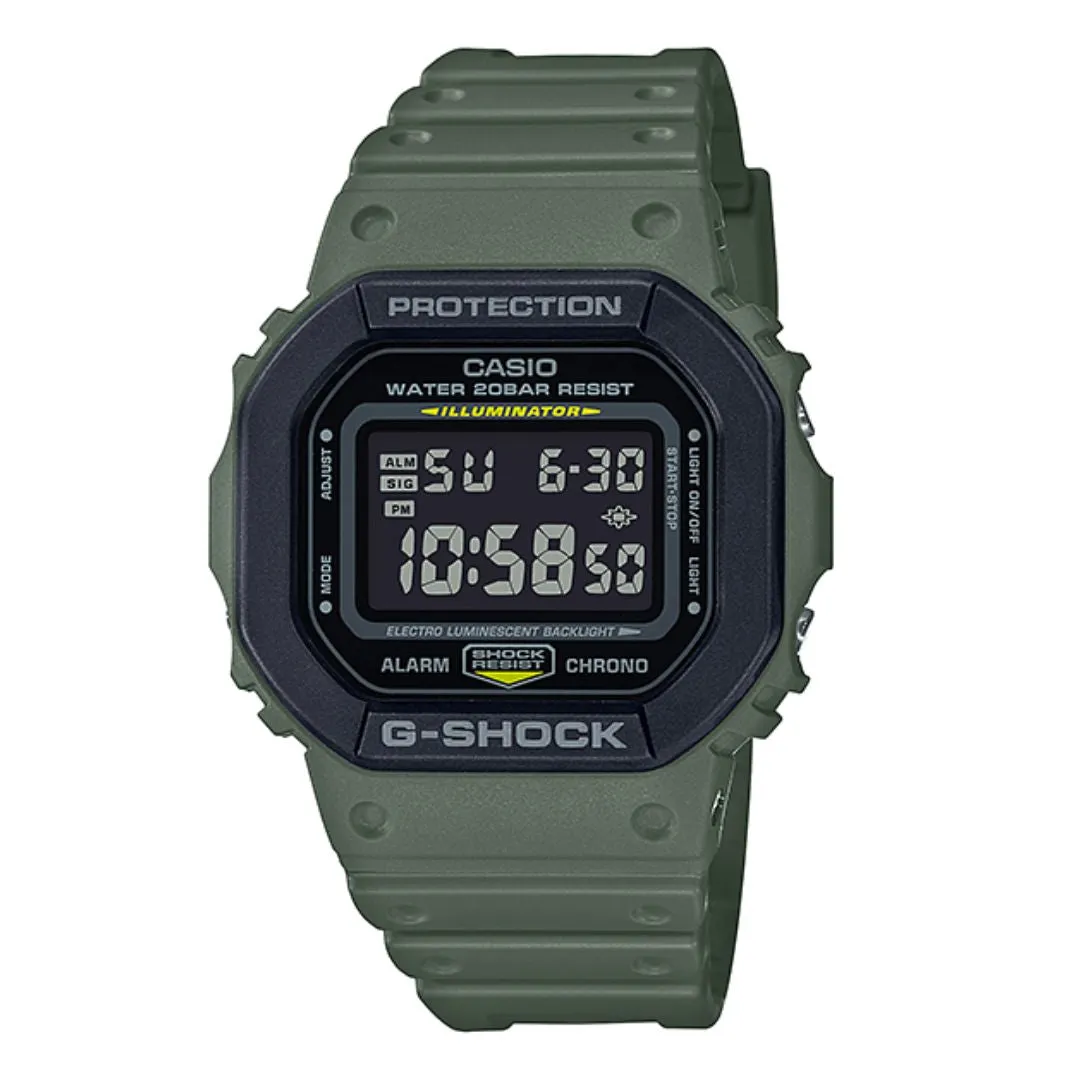 Schmuck Casio Uhren Casio 5600 Serie Grüne Digitaluhr DW-5610SU-3DR