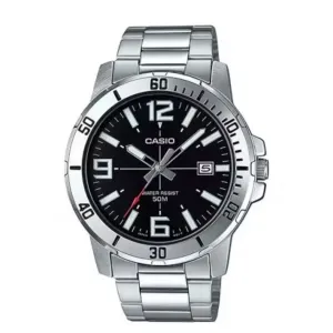 Schmuck Casio Uhren Casio Enticer Herren Edelstahl Uhr MTP-VD01D-1BVUDF