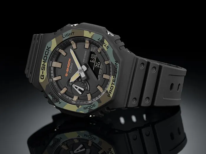 Schmuck Casio Uhren CASIO GA-2100 Serie Analog-Digital Uhr #GA-2100SU-1AER