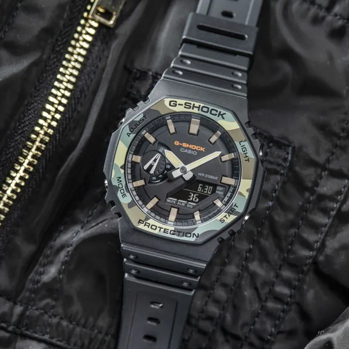 Schmuck Casio Uhren CASIO GA-2100 Serie Analog-Digital Uhr #GA-2100SU-1AER