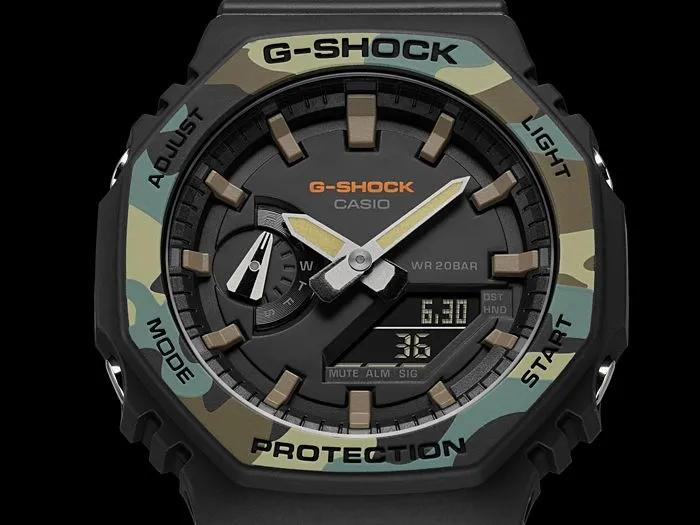 Schmuck Casio Uhren CASIO GA-2100 Serie Analog-Digital Uhr #GA-2100SU-1AER