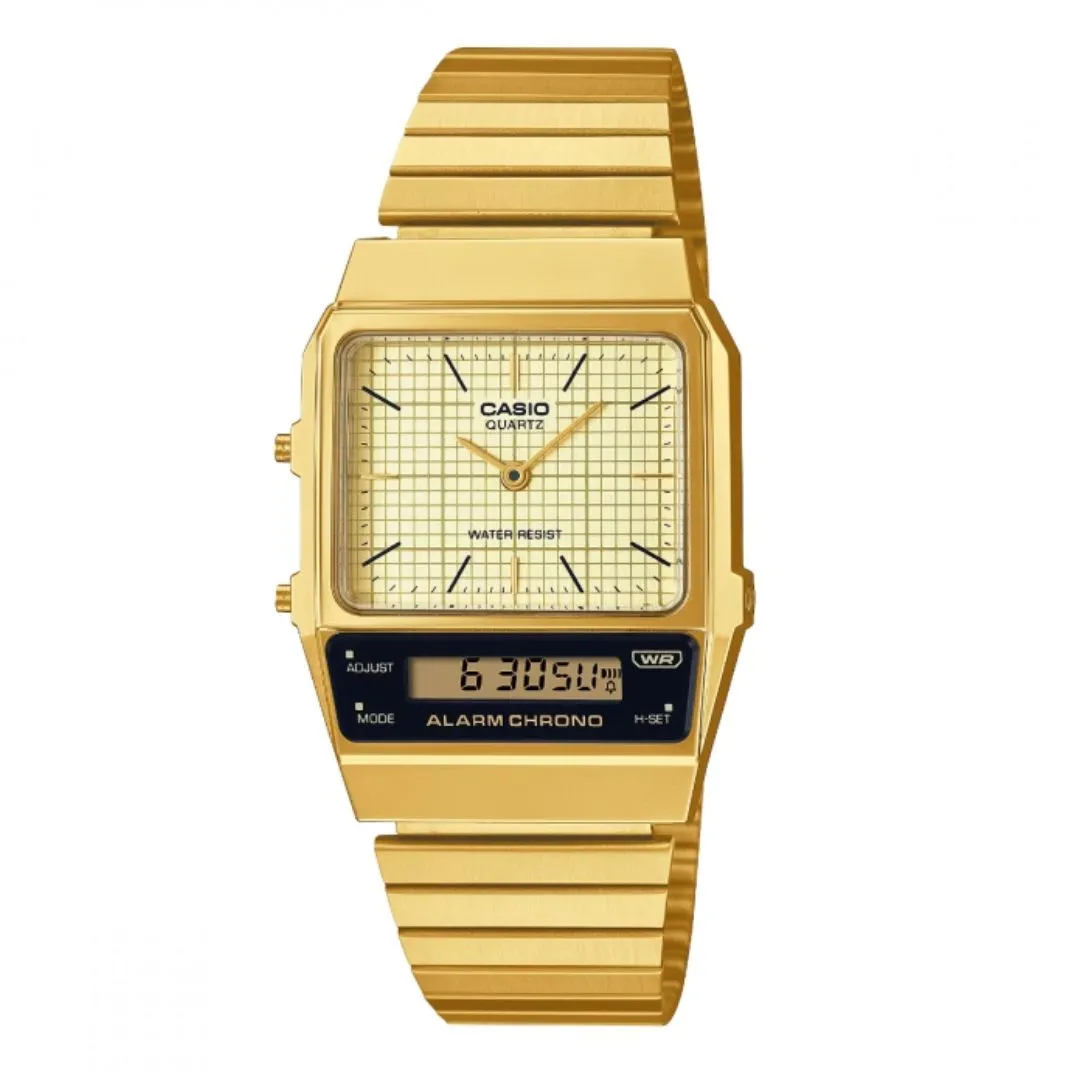 Schmuck Casio Uhren CASIO Unisex Vintage Retro Uhr AQ-800EG-9ADF