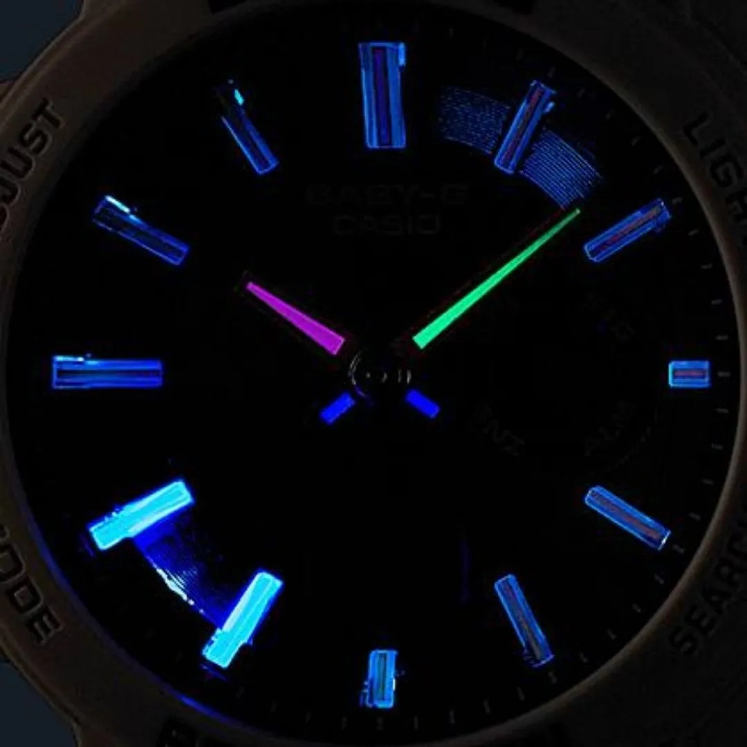 Schmuck Casio Uhren CASIO Damen Baby-G NEON ILLUMINATOR Uhr BGA-255-5ADR