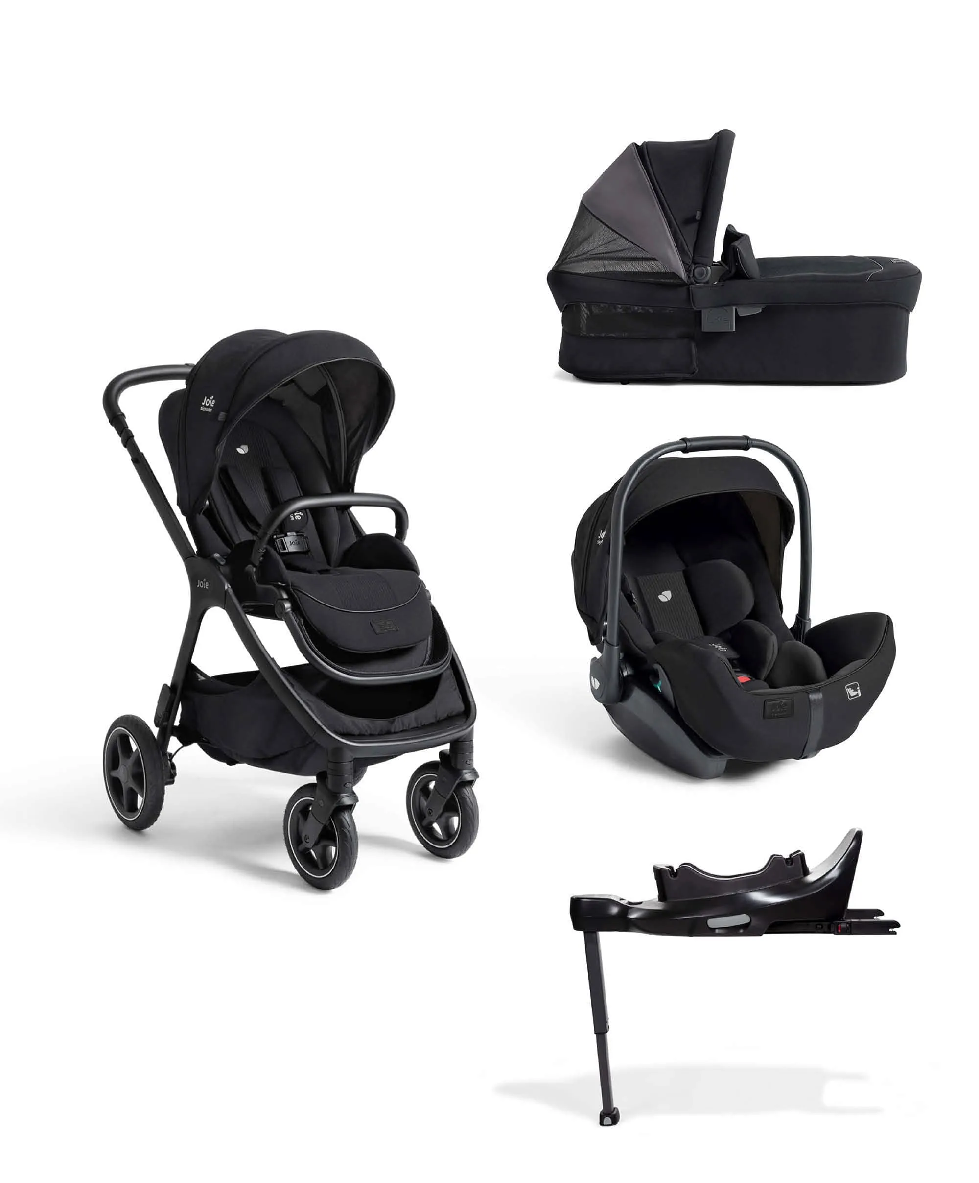 Joie finiti™ 4in1 Signature Kinderwagen-Set mit Joie Signature I-Level PRO Autositz (4-teilig) - Eclipse