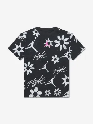 Jordan Girls Essentials AOP T-Shirt in Schwarz