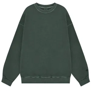 Kappy Pigment Sweat Shirt Dunkelgrün
